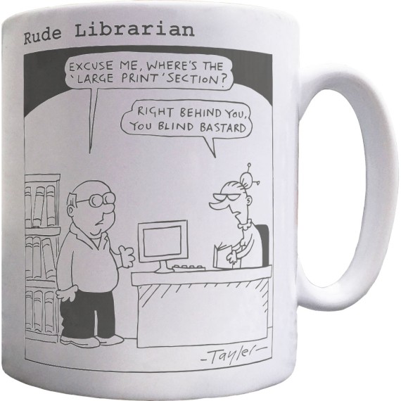 Rude Librarian: Large Print Mug