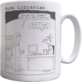 Rude Librarian: Self Help Mug