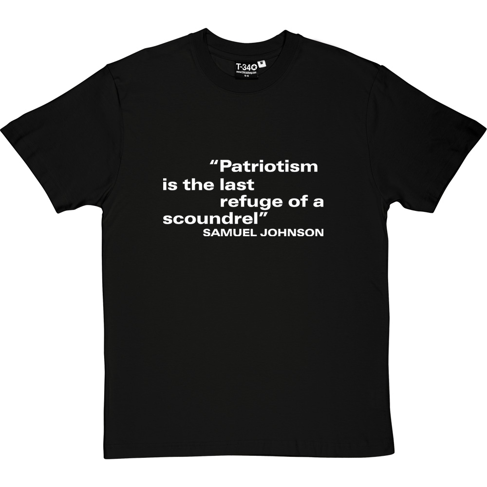 Samuel Johnson "Patriotism" Quote T-Shirt | RedMolotov