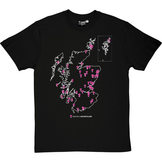 Scottish Gin Map T-Shirt