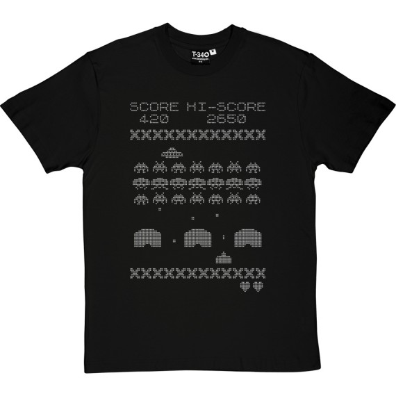 Space Invaders Knitting Pattern T-Shirt