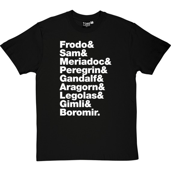 The Lord Of The Rings (The Nine Walkers) Line-Up T-Shirt