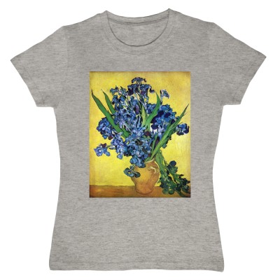 Van Gogh "Still Life: Vase with Irises Against a Yellow Background"