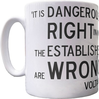 Voltaire "Right and Wrong" Quote Ceramic Mug