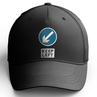 Keep Left Embroidered Baseball Cap