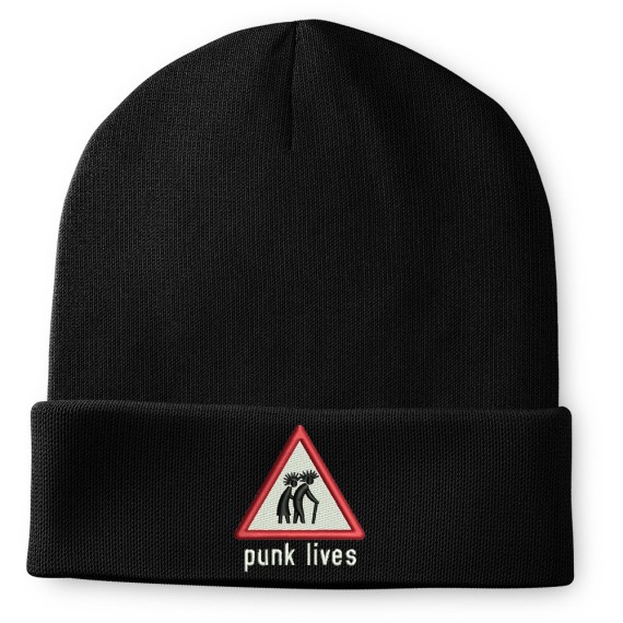 Punk Lives Embroidered Beanie Hat