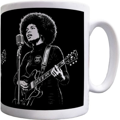 Angela Davis Guitarist Ceramic Mug