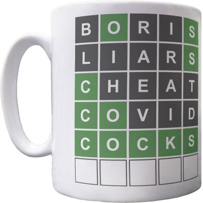 Boris, Liars, Covid, Cheat, Cu_ts Wordle Ceramic Mug