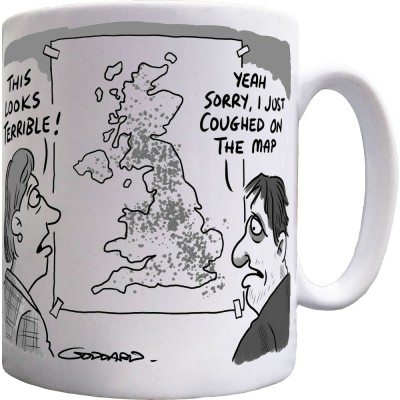 Coughed On The Map Ceramic Mug