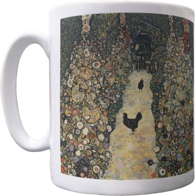 Gustav Klimt "Garden Path with Chickens" Ceramic Mug