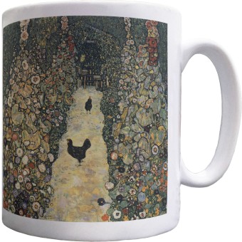 Gustav Klimt "Garden Path with Chickens" Ceramic Mug