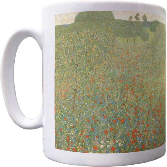 Gustav Klimt "Blooming Poppies" Ceramic Mug