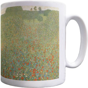 Gustav Klimt "Blooming Poppies" Ceramic Mug