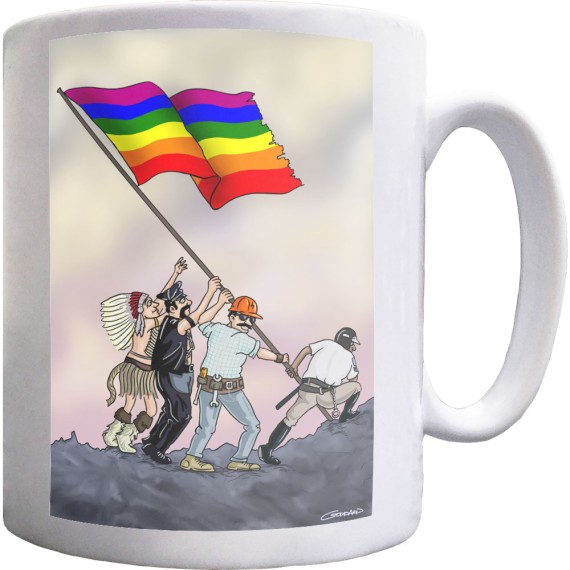 Iwo Jima Pride Flag Ceramic Mug