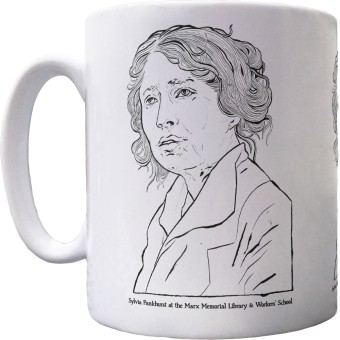 Sylvia Pankhurst at the Marx Memorial Library and Workers' School Ceramic Mug