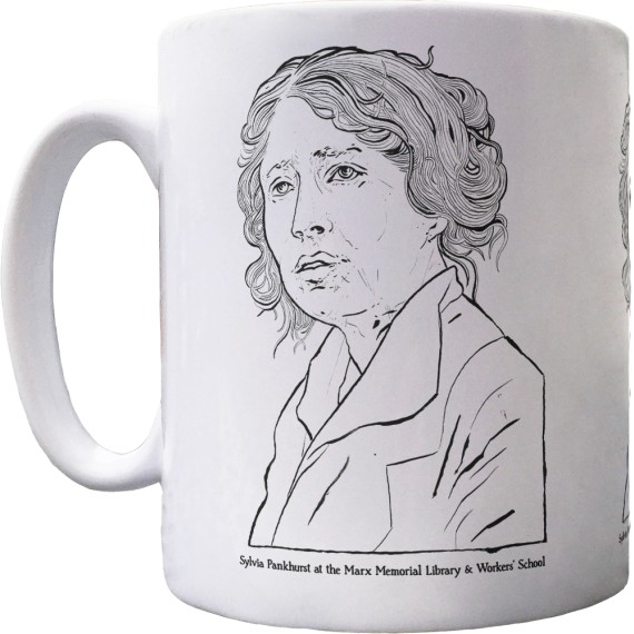 Sylvia Pankhurst at the Marx Memorial Library and Workers' School Ceramic Mug