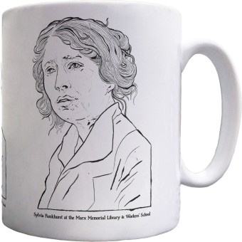 Sylvia Pankhurst at the Marx Memorial Library and Workers' School Ceramic Mug