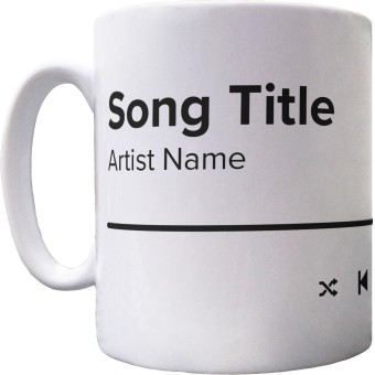 Personalised Music Player Ceramic Mug