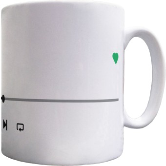 Personalised Music Player Ceramic Mug