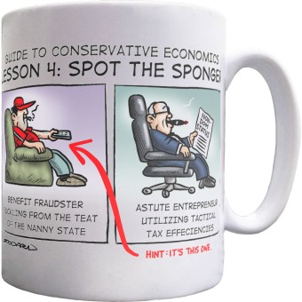 Guide To Conservative Economics: Spot The Sponger Ceramic Mug