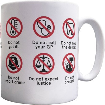 Tory Britain Do Nots Ceramic Mug