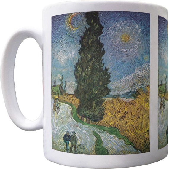 Van Gogh "Road with Cypress and Star" Ceramic Mug