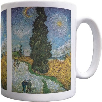 Van Gogh "Road with Cypress and Star" Ceramic Mug