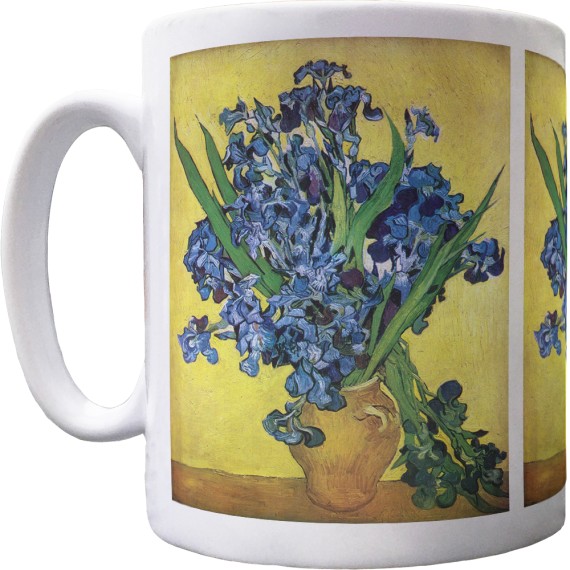 Van Gogh "Still Life: Vase with Irises Against a Yellow Background" Ceramic Mug