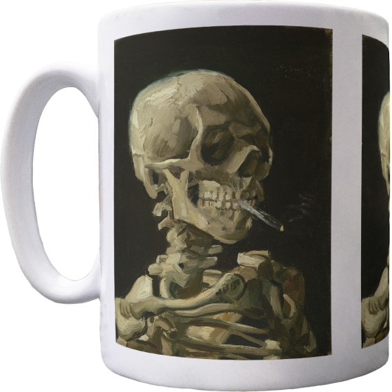 Van Gogh "Skull of a Skeleton with Burning Cigarette" Ceramic Mug
