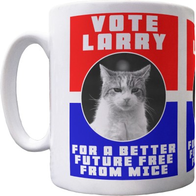 Vote Larry Ceramic Mug
