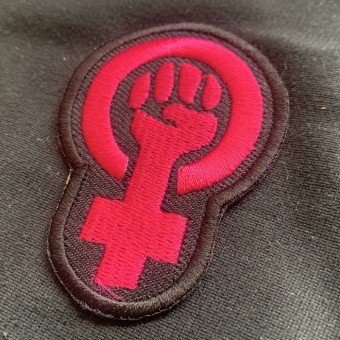 Feminist Fist Half Zip Sweat Top
