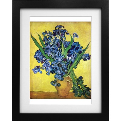 Van Gogh "Still Life: Vase with Irises Against a Yellow Background" Art Print