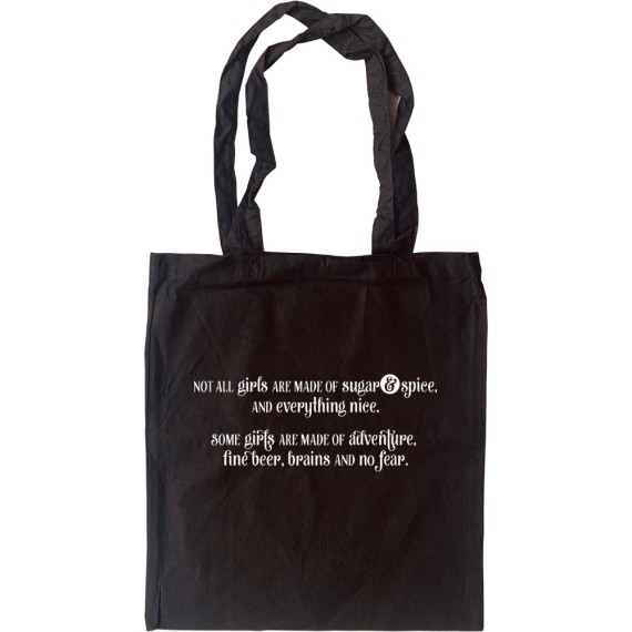 Adventure, Fine Beer, Brains and No Fear Tote Bag