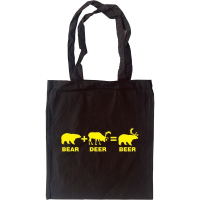 Bear + Deer = Beer Tote Bag