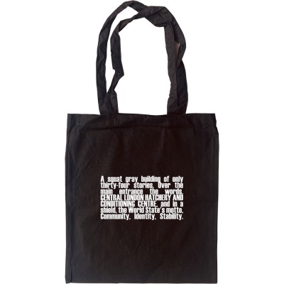 Brave New World Opening Lines Tote Bag