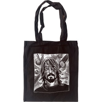 Dave Grohl Woodcut Tote Bag