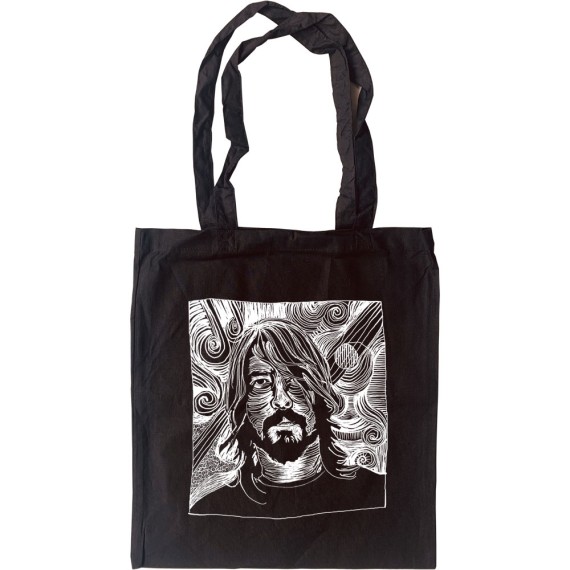 Dave Grohl Woodcut Tote Bag