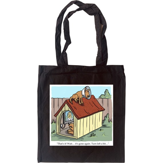 Dog Satellite Dish Tote Bag