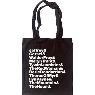 Arya's kill list (Game of Thrones) Line-Up Tote Bag