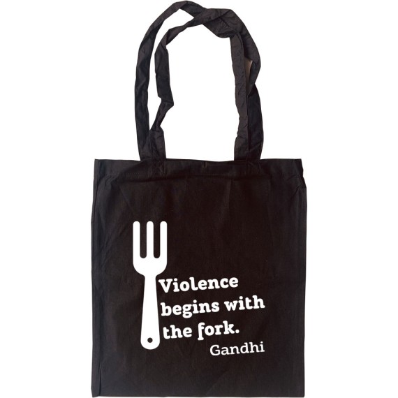 Gandhi "Violence" Quote Tote Bag