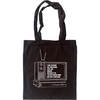 Groucho Marx "Television" Quote Tote Bag