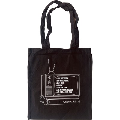 Groucho Marx "Television" Quote Tote Bag