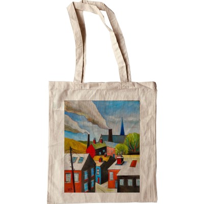 The Red Door In A Northern Scene by Hadrian Richards Tote Bag