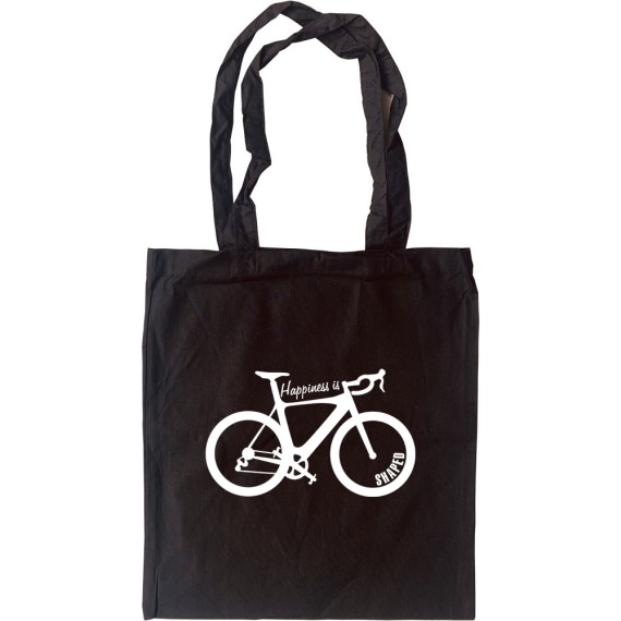 Happiness Is Racing Bike Shaped Tote Bag
