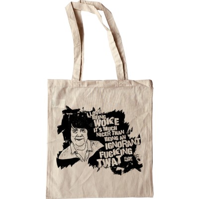 Kathy Burke "Woke" Quote Tote Bag