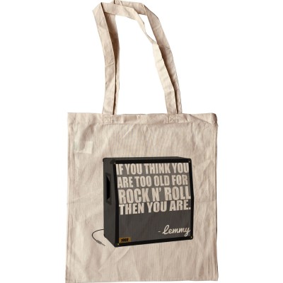 Lemmy "Too Old For Rock n' Roll" Tote Bag