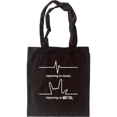 Listening to Metal Tote Bag