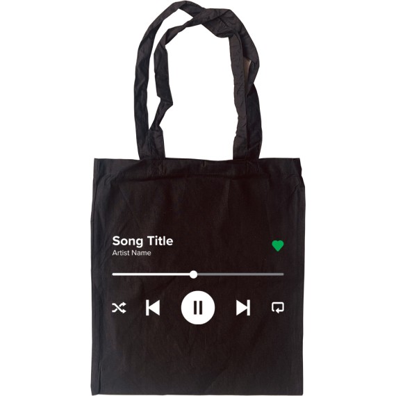 Personalised Music Player Tote Bag
