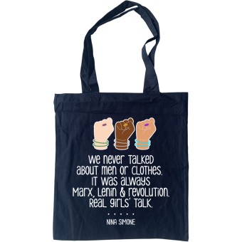 Nina Simone "Real Girls' Talk" Tote Bag