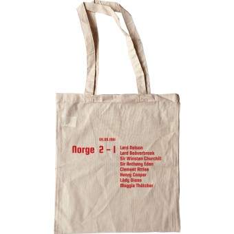 Norge 2 - England 1 (Your Boys Took One Hell Of A Beating) Tote Bag